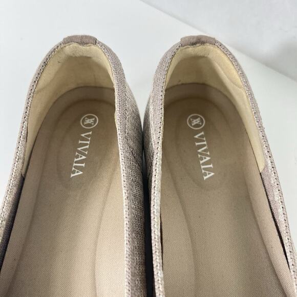 Vivaia Margot 2.0 Square-Toe V-Cut Flats EU 38 US 7 Almond Knit - Picture 3 of 12